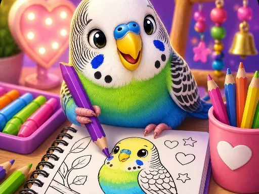 BTS Budgie Coloring Book