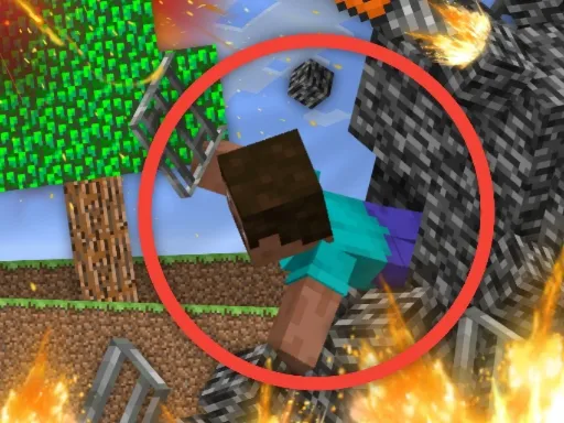 Escape from the prison in Mineblock! Destruction! 