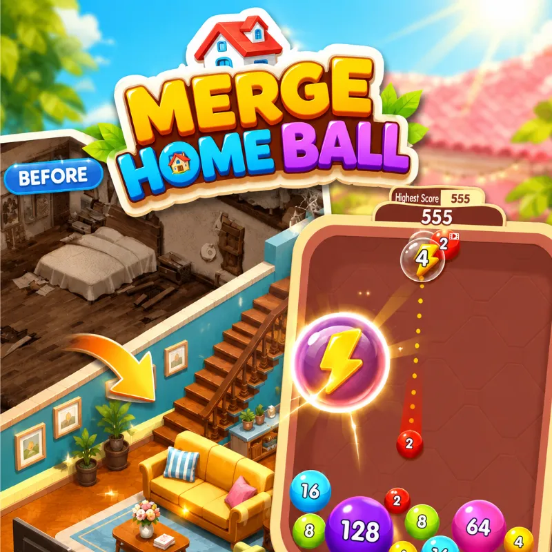 Merge Home Ball 2048