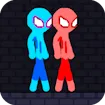 Red and Blue Stickman Rope